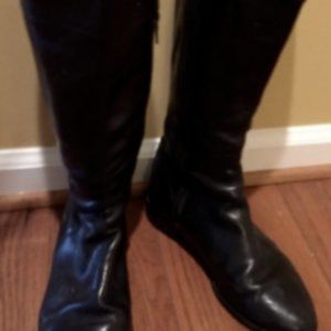 Cole Haan Black Leather Knee High Boots